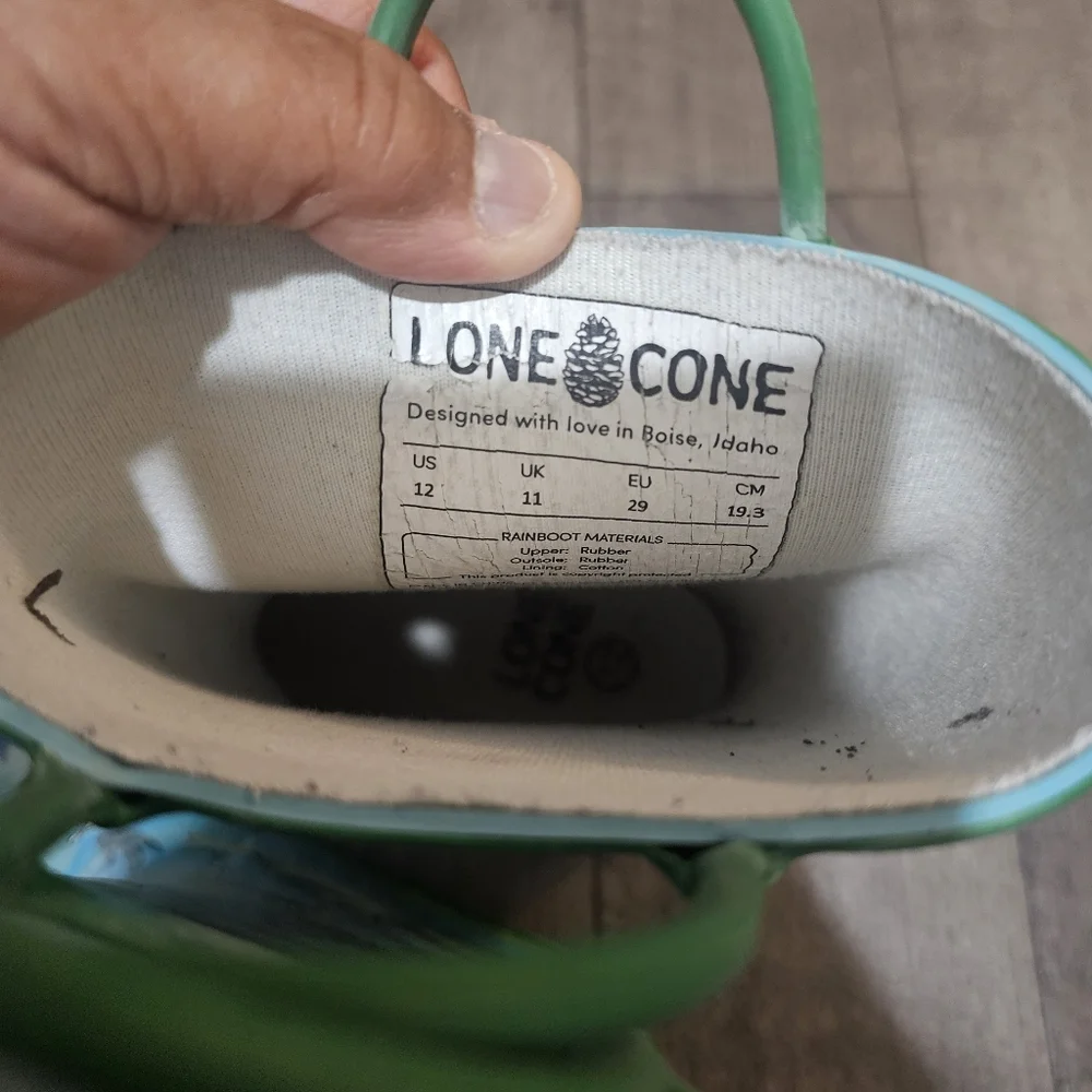 Lone Cone Frog Pond Rain Boots Size 12 Toddle Size